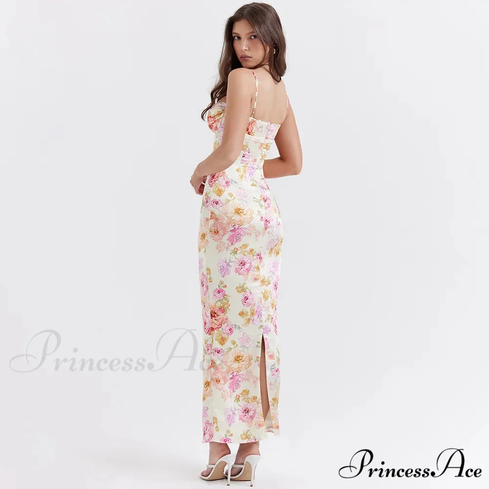 Agness Floral Stylish Maxi Bodycon Dress - Image 7