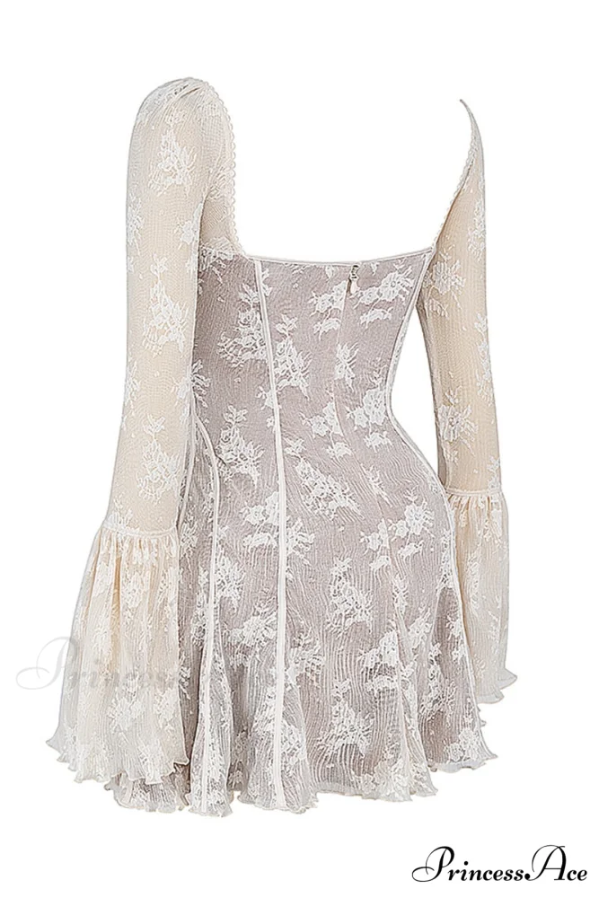 Lace Serenade Flare Charming Sleeve Mini Dress - Image 22