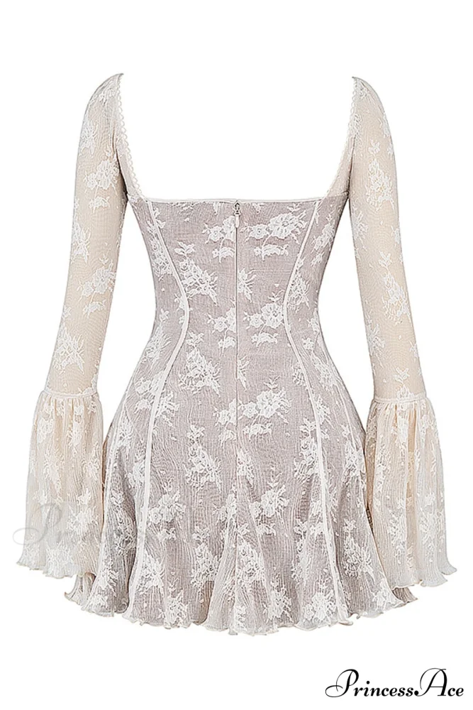 Lace Serenade Flare Charming Sleeve Mini Dress - Image 23