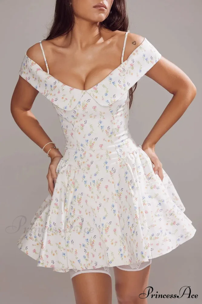Cassia Floral Stylish Mini Dress - Image 2