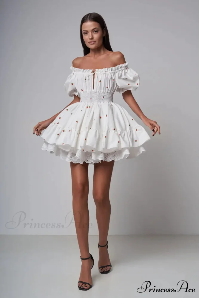 Elara Puff Stylish Sleeve Mini Dress - Image 2