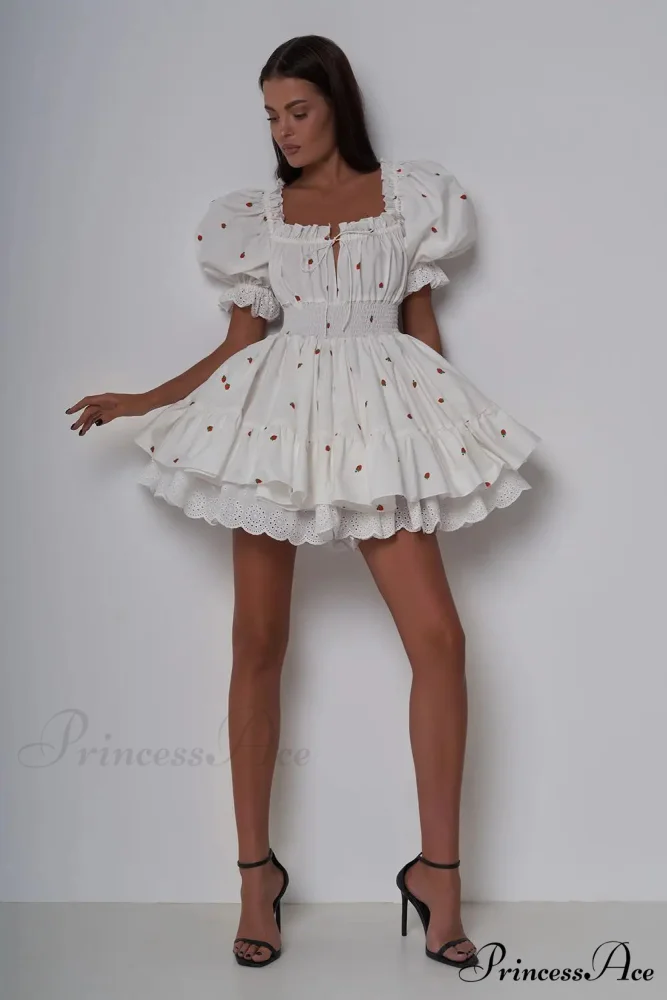 Elara Puff Stylish Sleeve Mini Dress - Image 4