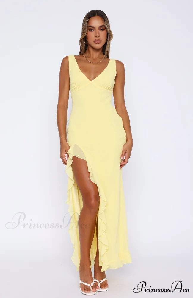 Bianca Slit Stylish Maxi Ruffled Dress - Image 11