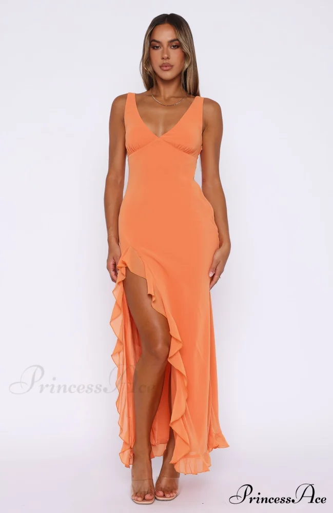 Bianca Slit Stylish Maxi Ruffled Dress - Image 17