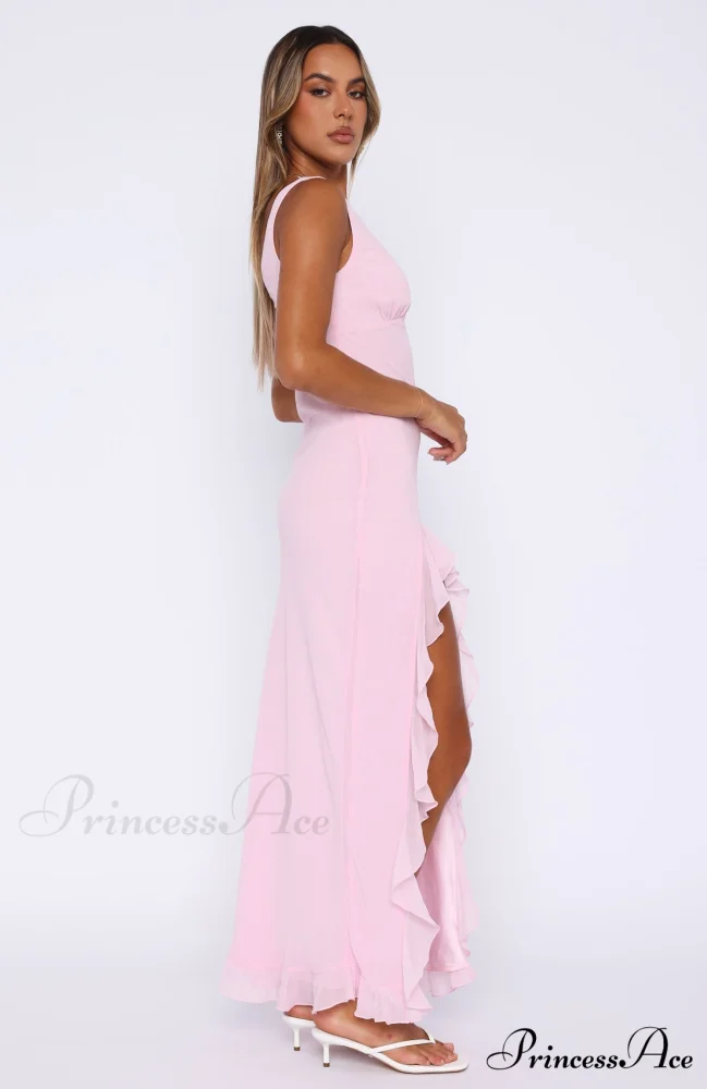 Bianca Slit Stylish Maxi Ruffled Dress - Image 3