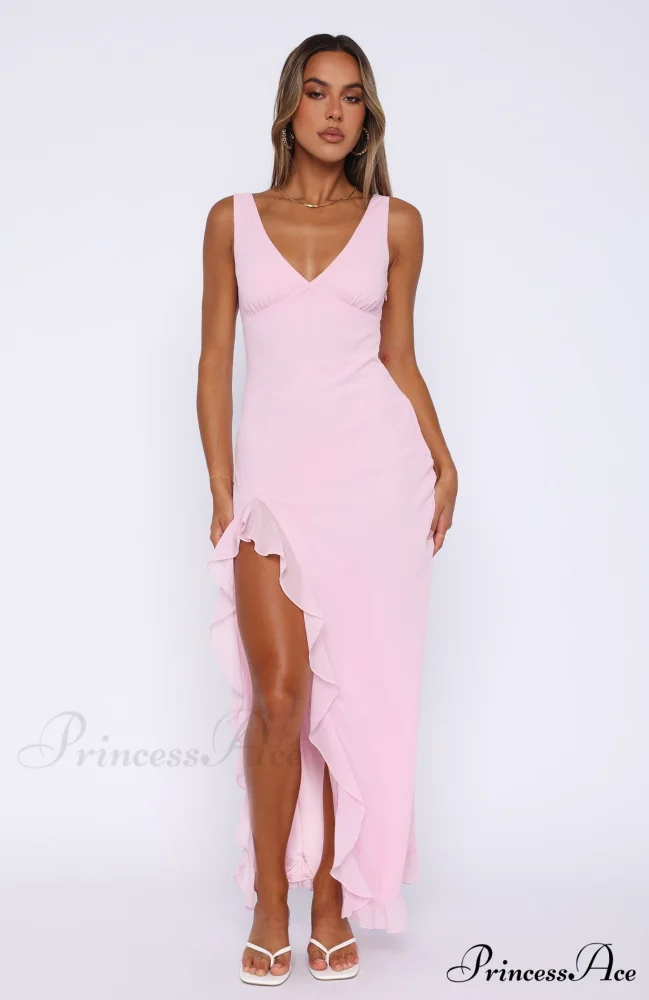 Bianca Slit Stylish Maxi Ruffled Dress - Image 4