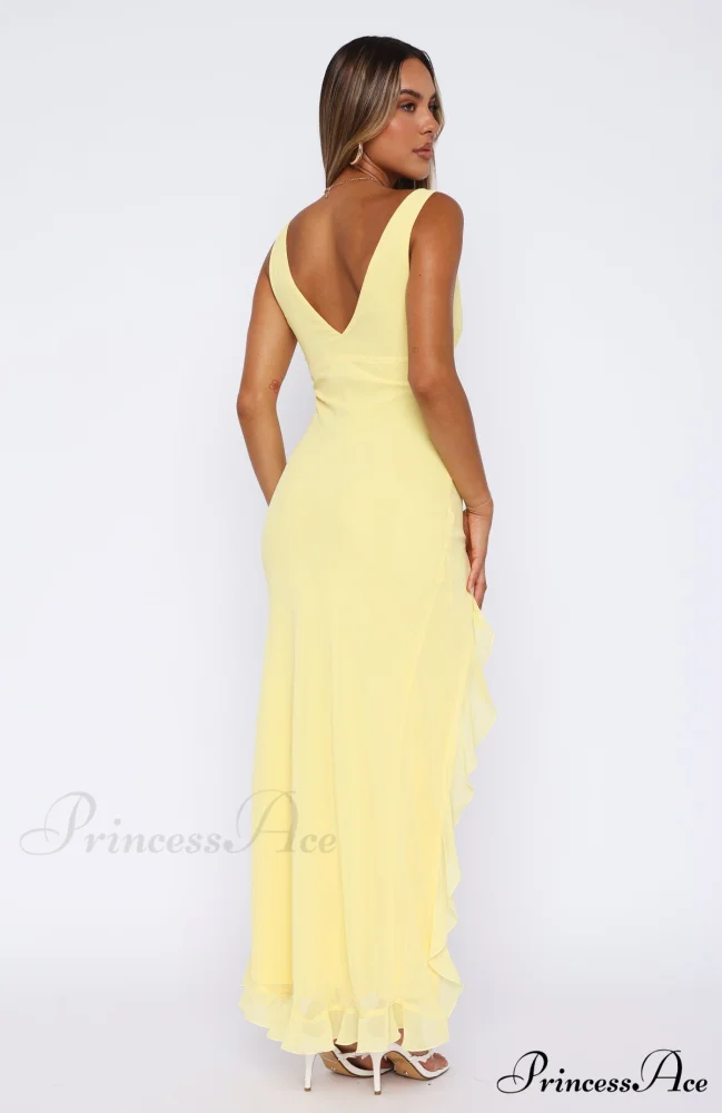 Bianca Slit Stylish Maxi Ruffled Dress - Image 9