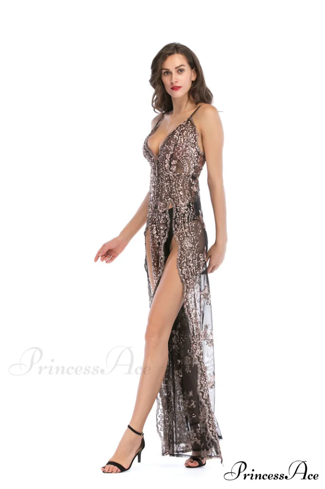 High Slit Backless Charming Boho Cocktail Gown - Image 12