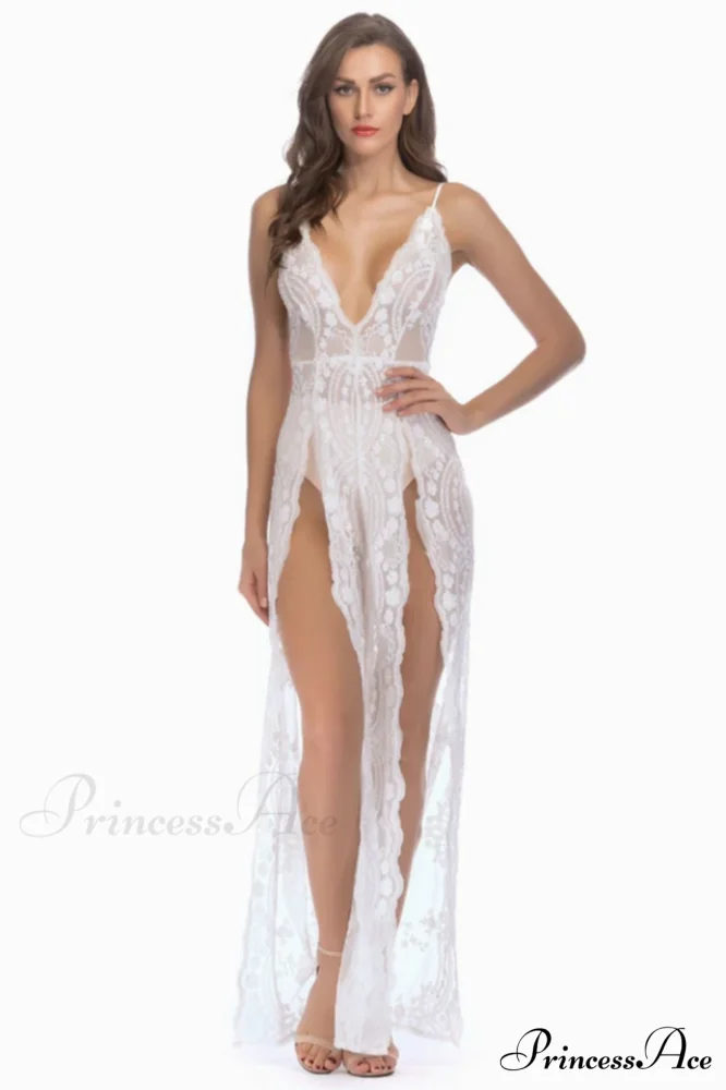 High Slit Backless Charming Boho Cocktail Gown - Image 14