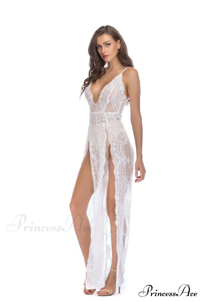 High Slit Backless Charming Boho Cocktail Gown - Image 16