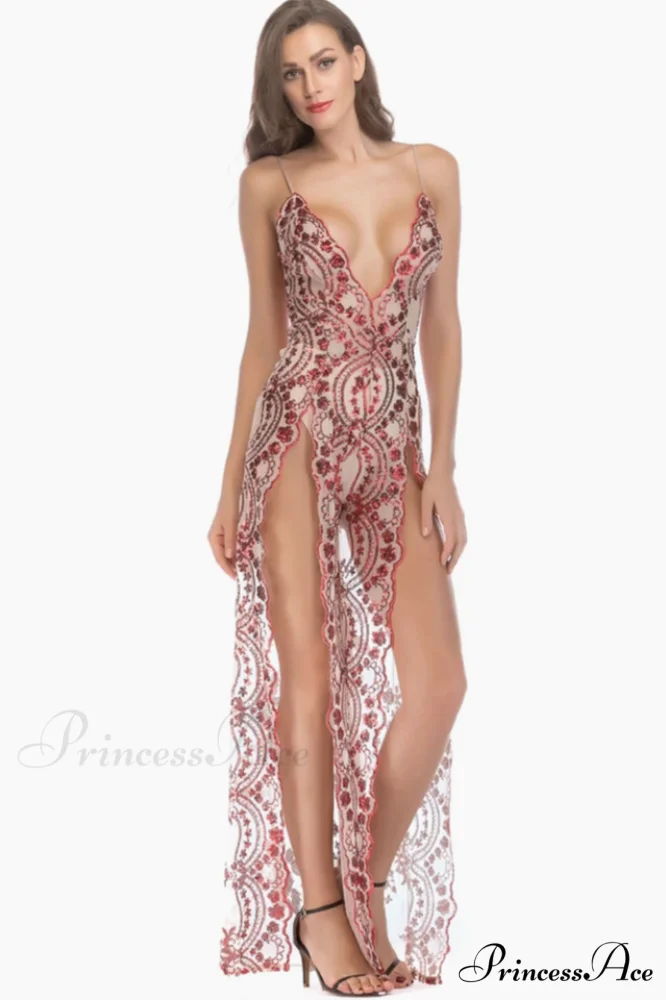 High Slit Backless Charming Boho Cocktail Gown - Image 2