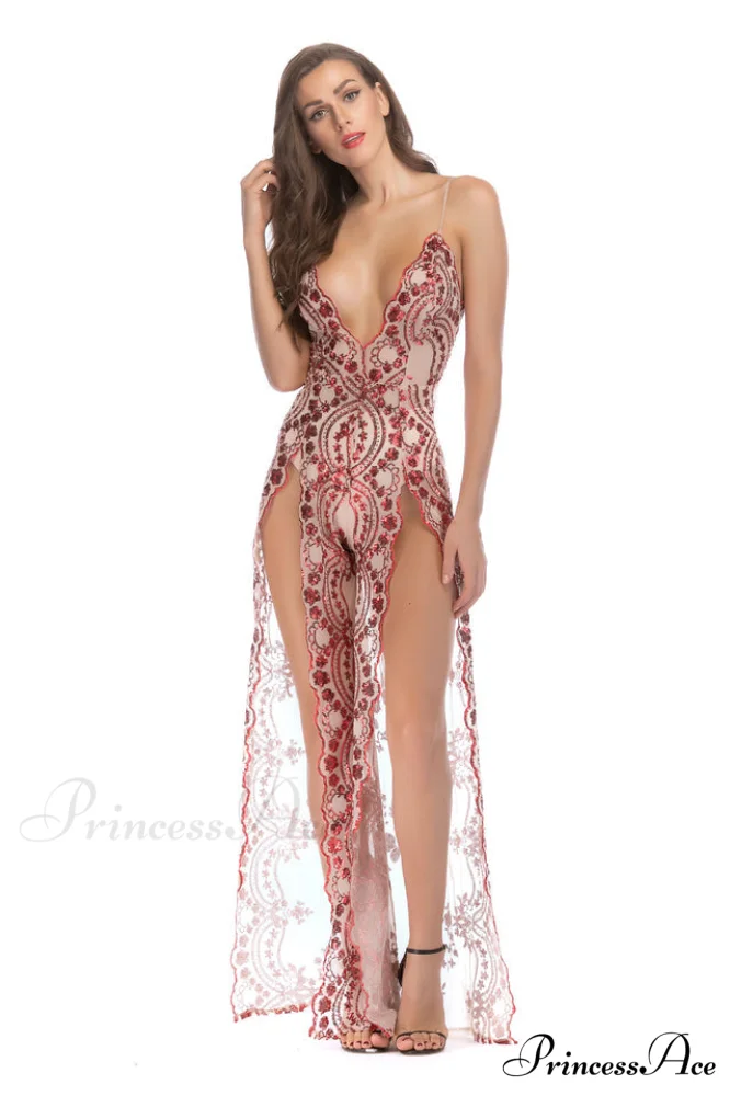 High Slit Backless Charming Boho Cocktail Gown - Image 6