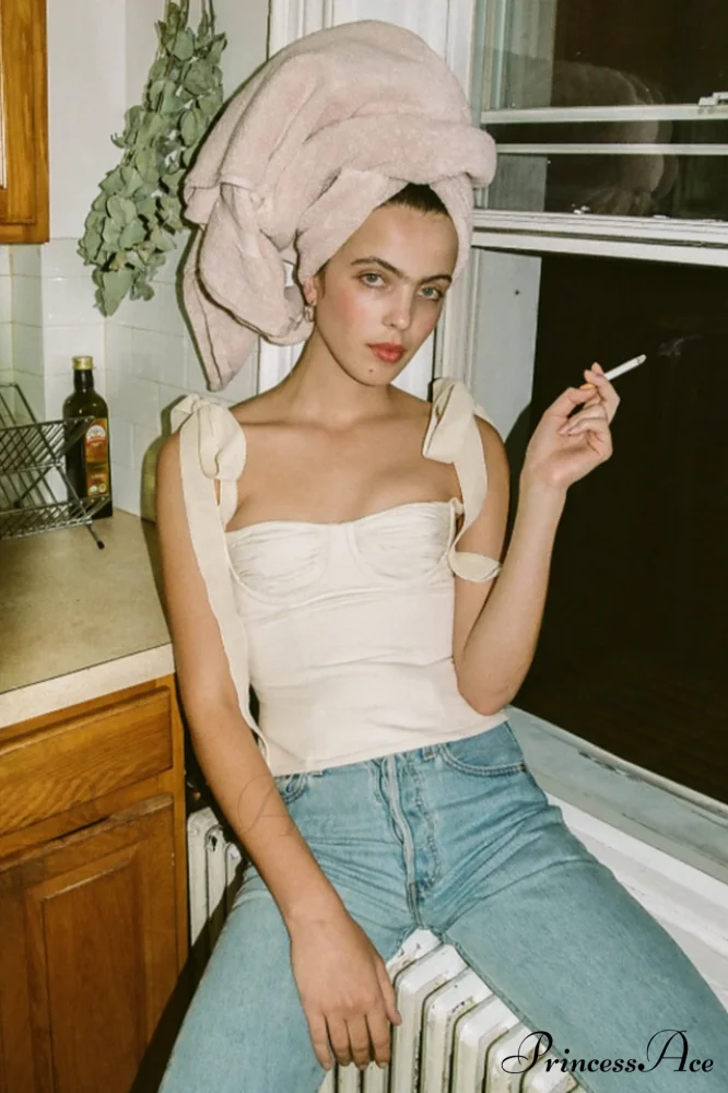Lace Up Stylish White Tank Top - Image 5
