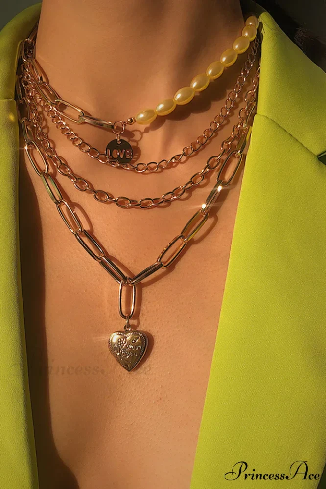 Gothic Layered Baroque Charming Pearl Chunky Chain Necklace - Image 2
