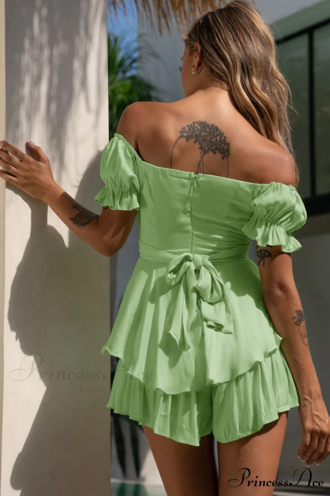 Boho Off Stylish Shoulder Romper - Image 17