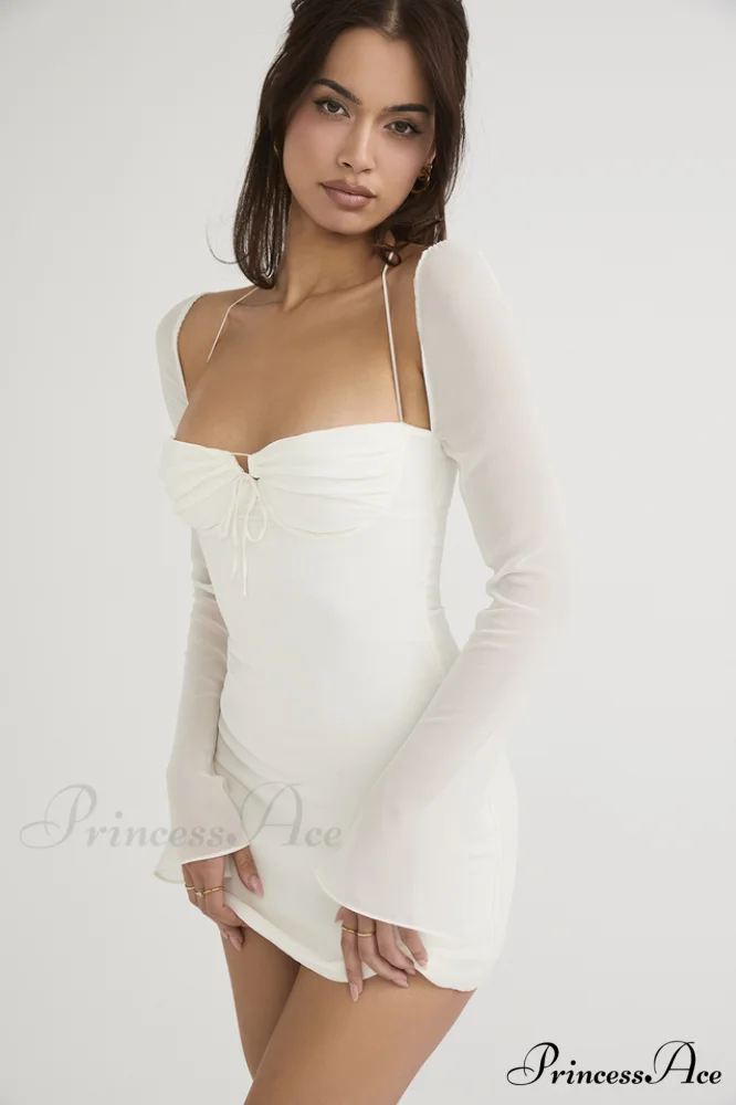 Chiffon Halter Stylish Mini Dress - Image 17