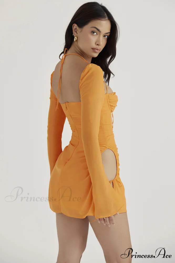 Chiffon Halter Stylish Mini Dress - Image 2