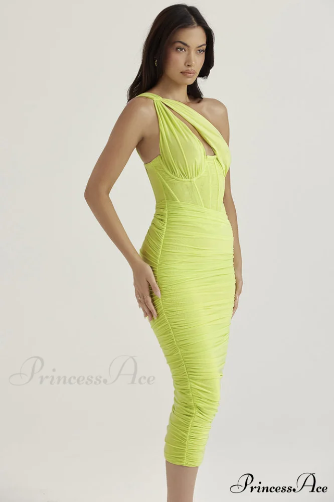 Asymmetric Cutout Stylish Midi Dress - Image 13