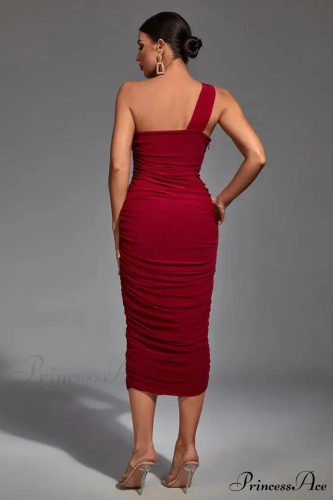 Asymmetric Cutout Stylish Midi Dress - Image 24
