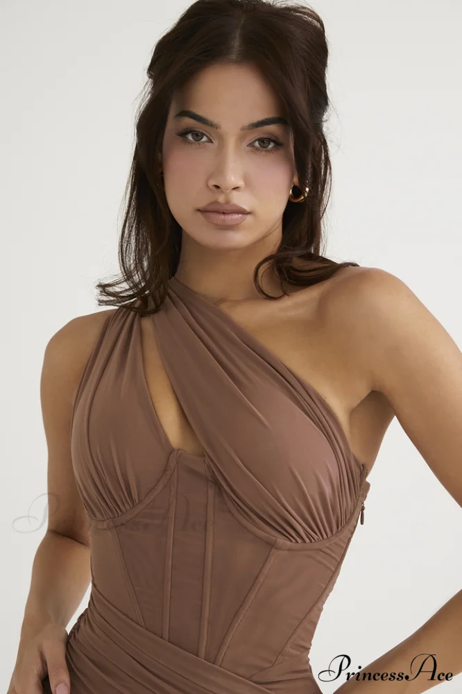 Asymmetric Cutout Stylish Midi Dress - Image 5