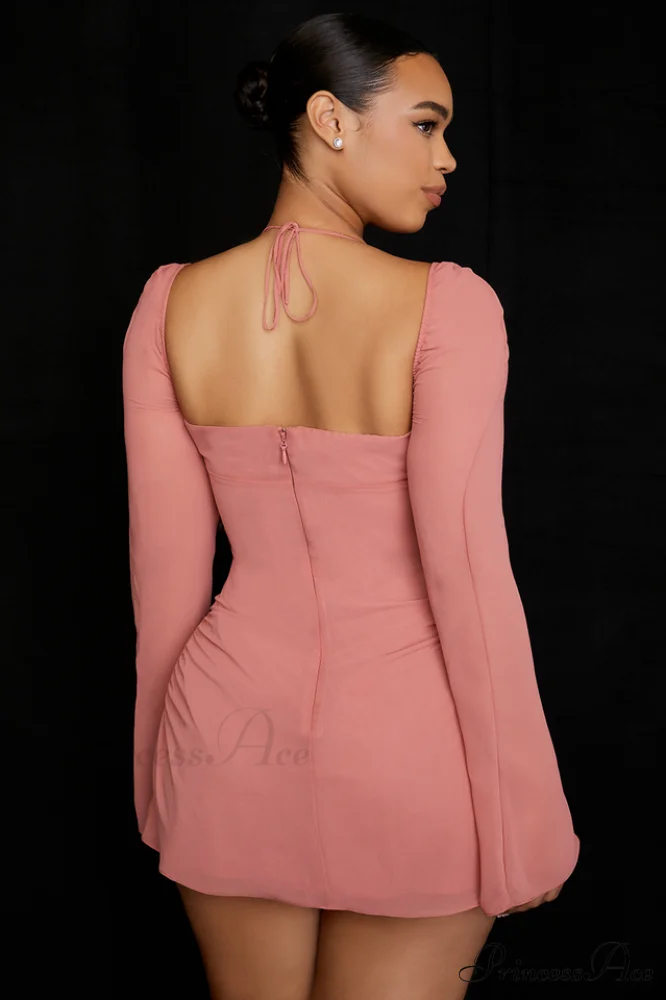 Cutout Halter Stylish Mini Dress - Image 11