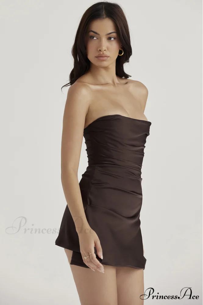 Draped Strapless Stylish Corset Dress - Image 15