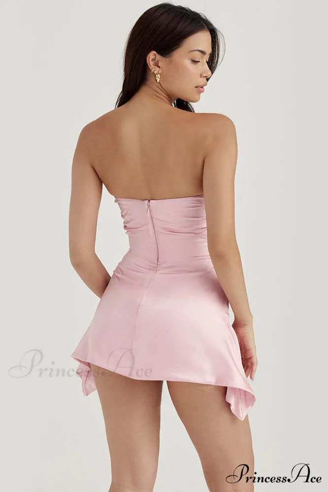 Draped Strapless Stylish Corset Dress - Image 32