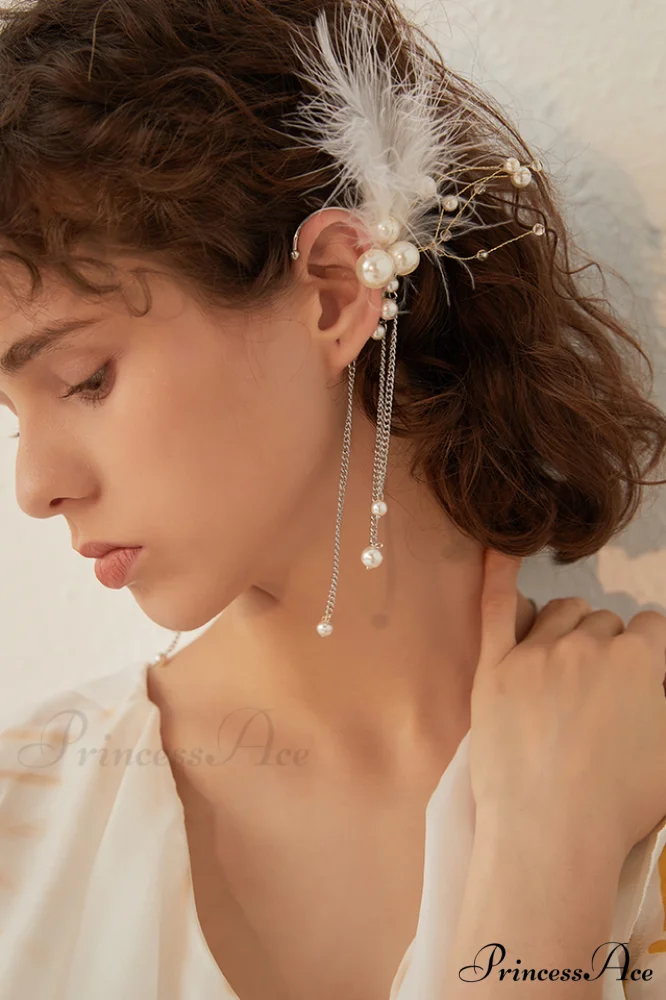 Feather Elegant Tassel Earrings - Image 7