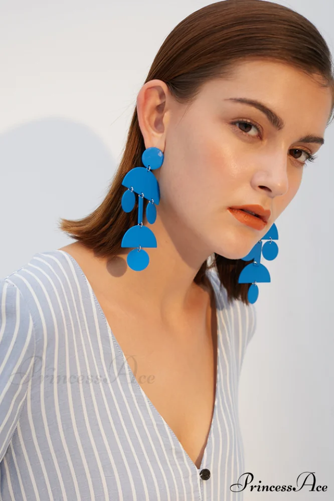 Acrylic Geometric Stylish Long Earrings - Image 5