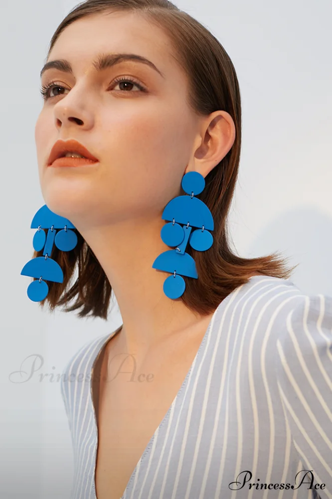 Acrylic Geometric Stylish Long Earrings - Image 6
