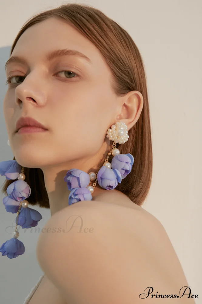 Flower Elegant Drop Earrings - Image 6