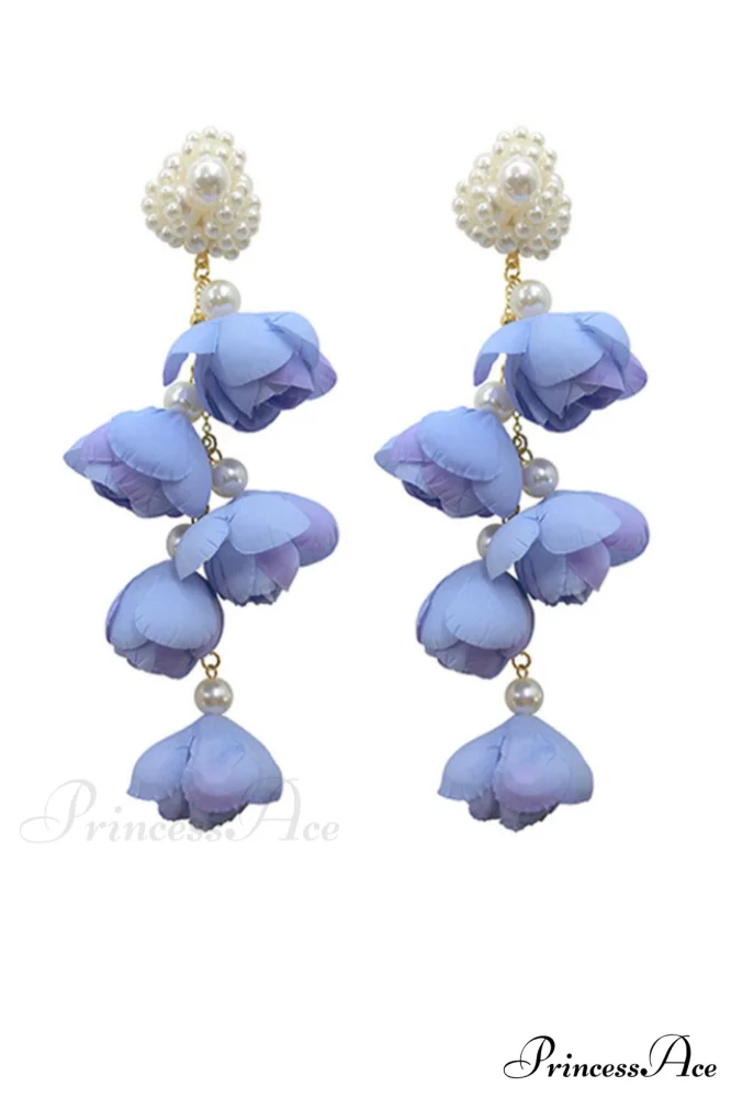 Flower Elegant Drop Earrings - Image 7