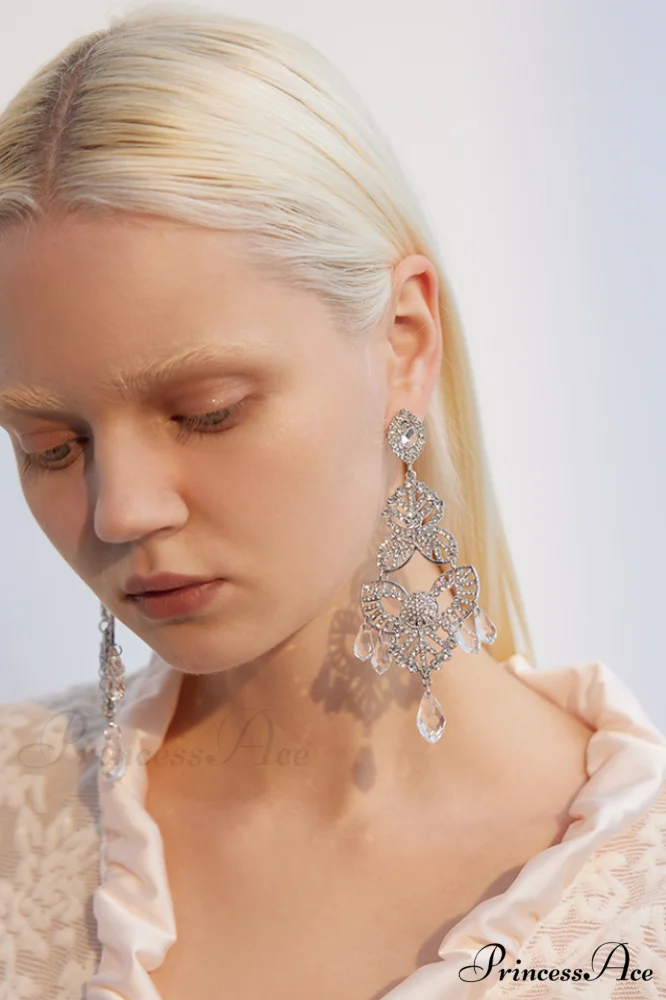 Diamante Elegant Statement Earrings - Image 2
