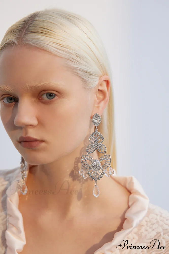 Diamante Elegant Statement Earrings - Image 3