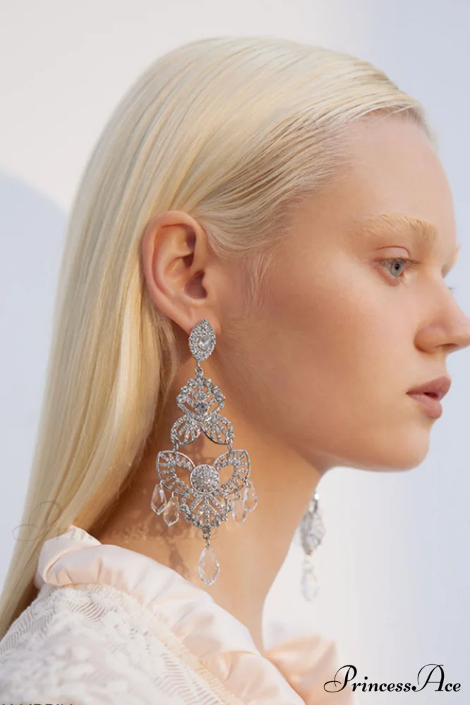 Diamante Elegant Statement Earrings - Image 4
