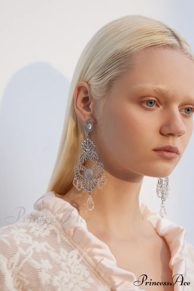 Diamante Elegant Statement Earrings - Image 5