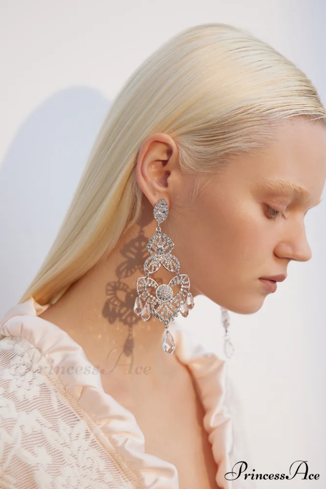 Diamante Elegant Statement Earrings - Image 6
