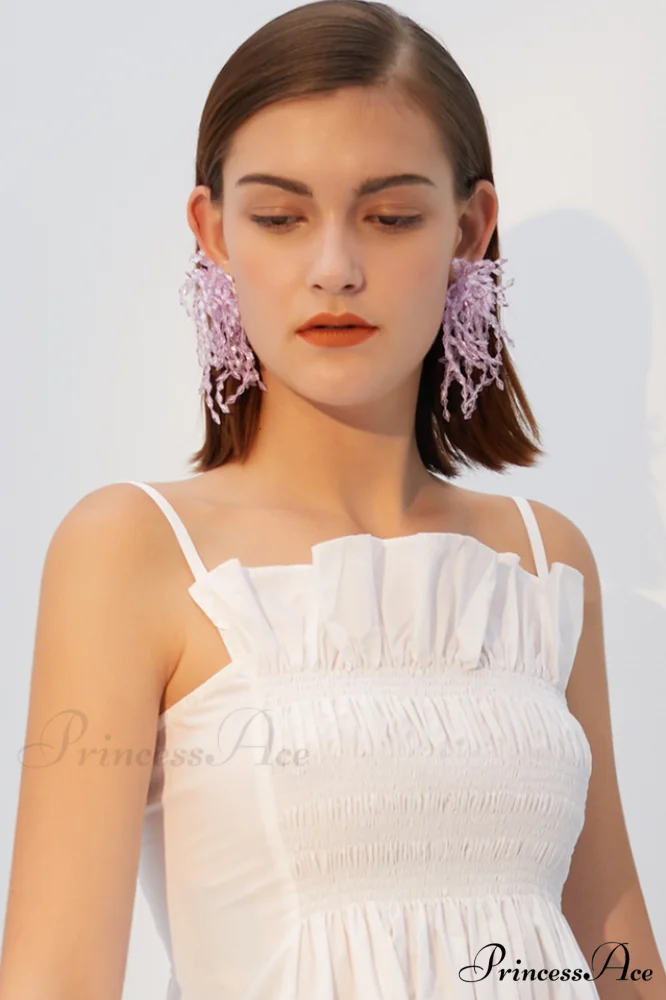 Lavender Elegant Diamond Earrings - Image 8