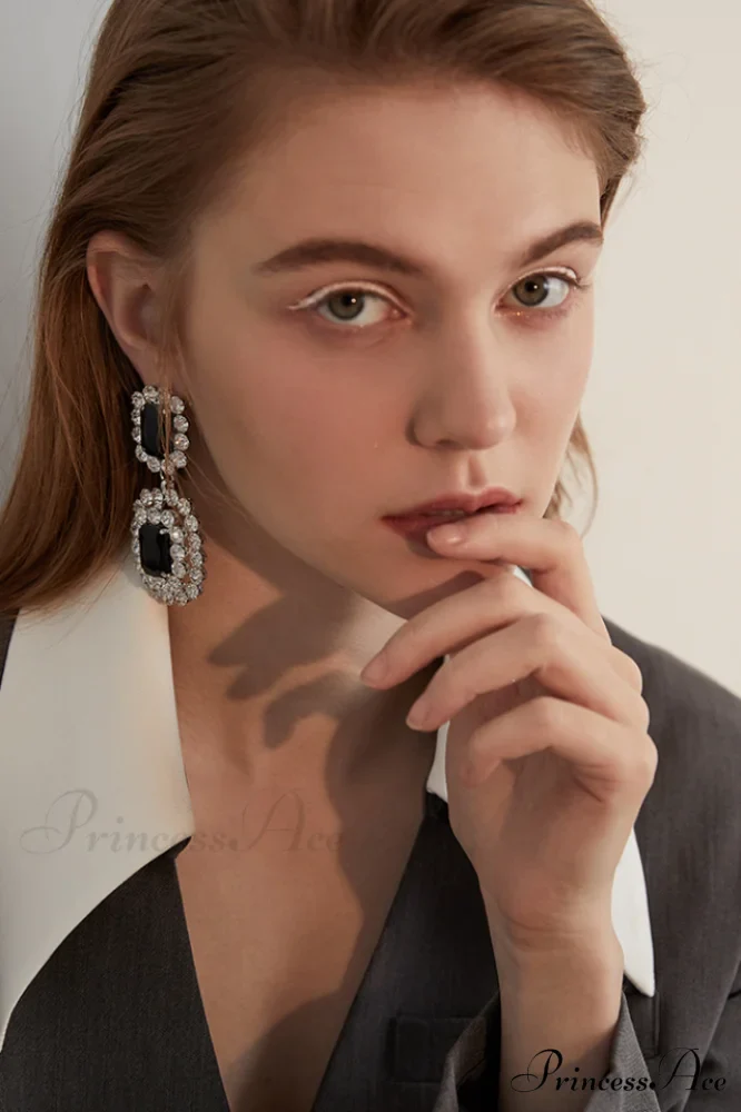 Dimond Elegant Dangle Earrings - Image 2