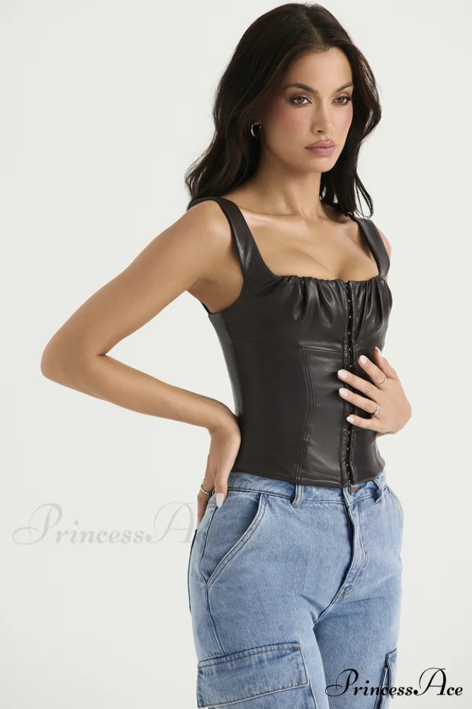 Bitter Elegant Chocolate Corset - Image 5