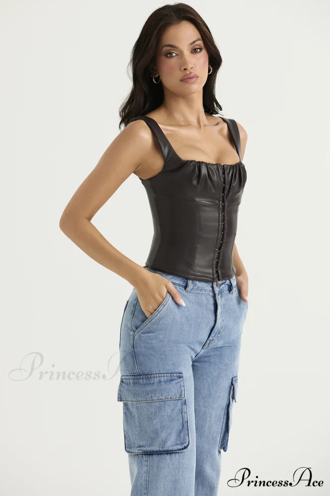 Bitter Elegant Chocolate Corset - Image 6
