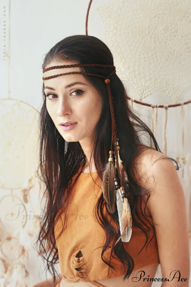 Handmade Bohemian Stylish Feather Headband - Image 3