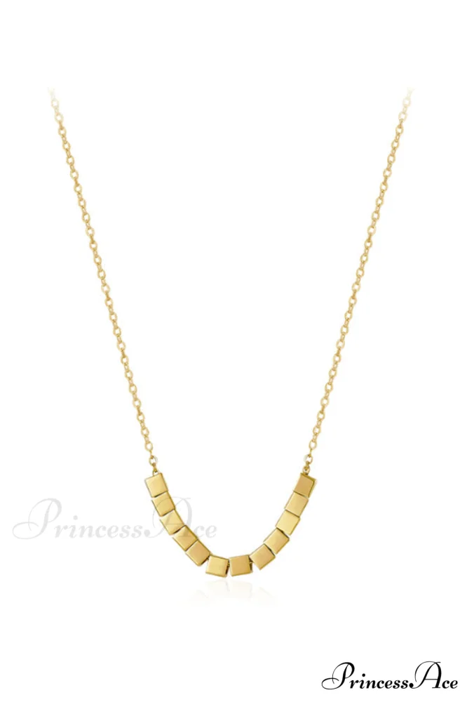 Gold Sugar Stylish Cube Necklace - Image 7