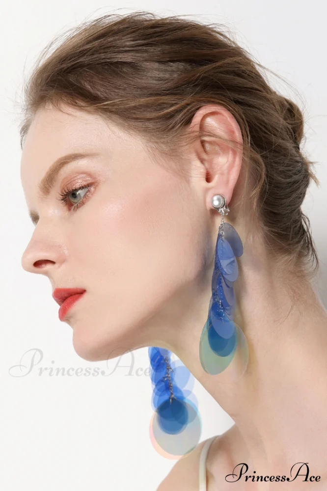 Jelly Color Stylish Sequin Earrings - Image 3
