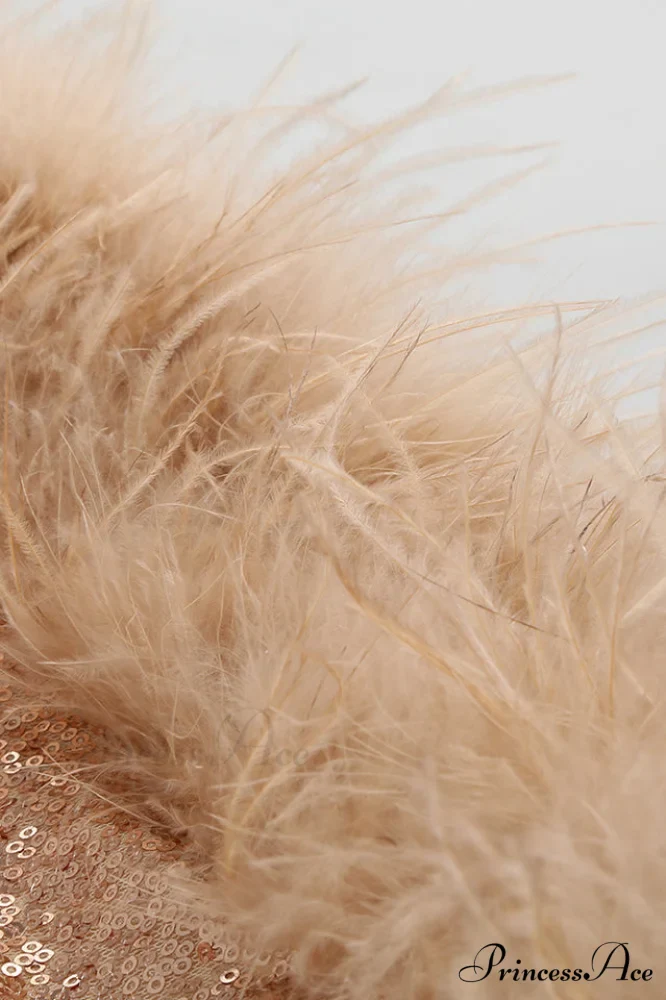 Daria Sequin Stylish Feather Mini Dress - Image 27