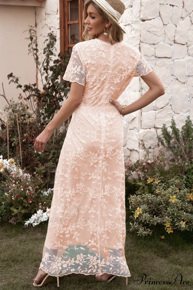 Emma Boho Floral Charming Lace Maxi Dress - Image 6
