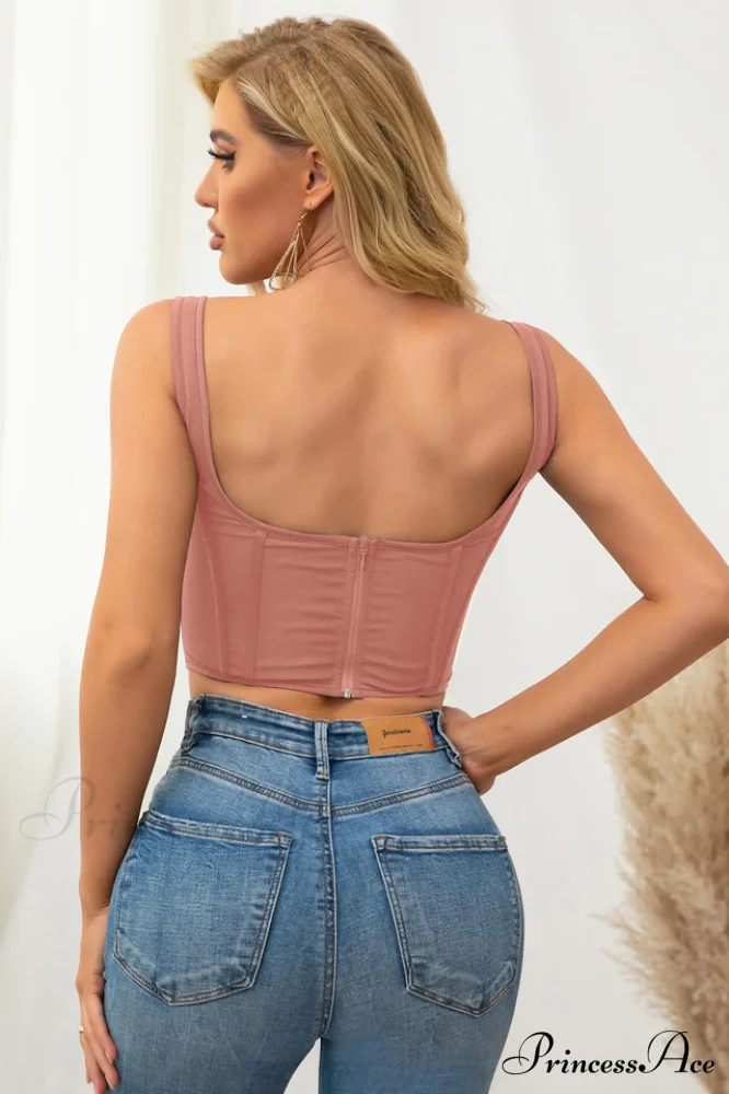 Boning Mesh Stylish Corset Top - Image 10