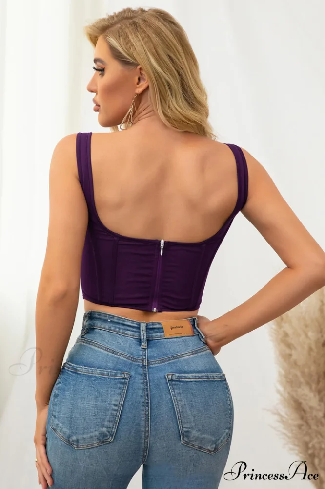 Boning Mesh Stylish Corset Top - Image 2