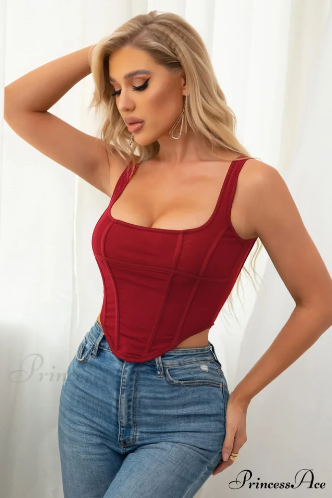 Boning Mesh Stylish Corset Top - Image 6