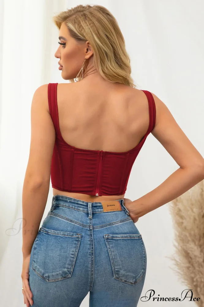 Boning Mesh Stylish Corset Top - Image 7